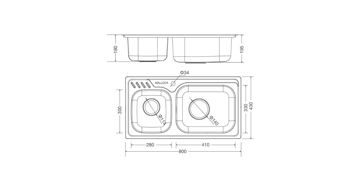 Chậu rửa chén Malloca MS 1003 NEW