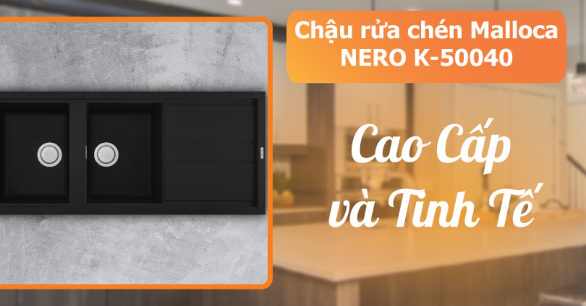 Chậu rửa chén Malloca NERO K-50040