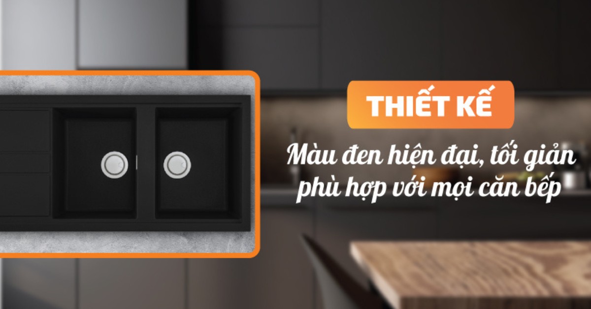 Chậu rửa chén Malloca NERO K-50040