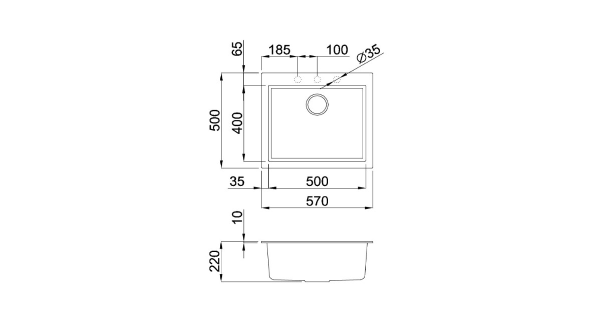 Chậu rửa chén Malloca TORTORA K-10543