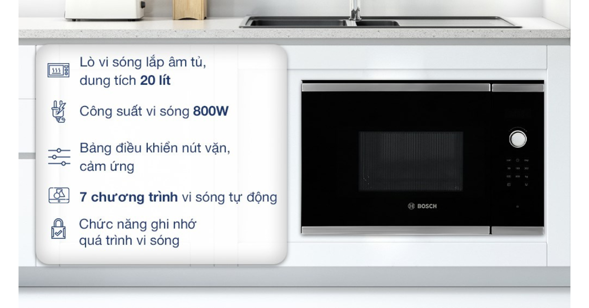 Đặc điểm nổi bật của Lò vi sóng Bosch BFL523MS0B - Serie 4