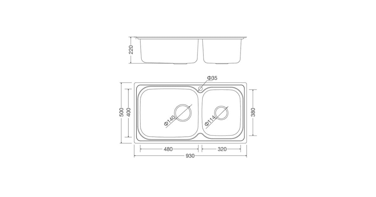 Chậu rửa chén Malloca MS 2025