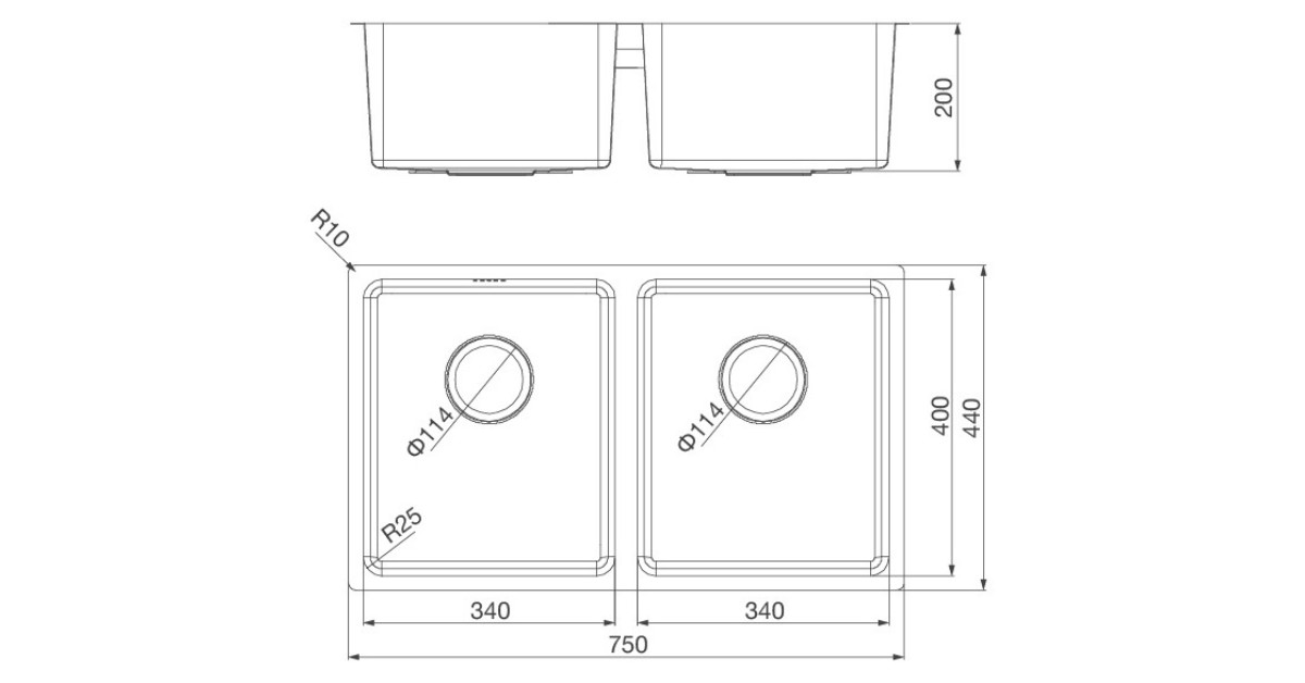 Chậu rửa chén Malloca MS 6075