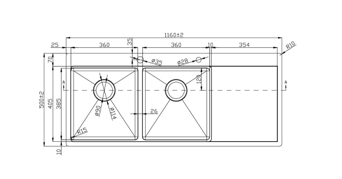 Chậu rửa bát Konox Topmount Sink KN11650TD Right