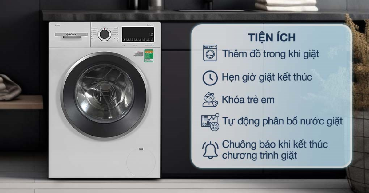 Đặc điểm nổi bật của Máy giặt Bosch WGG244A0SG 9kg- Serie 6