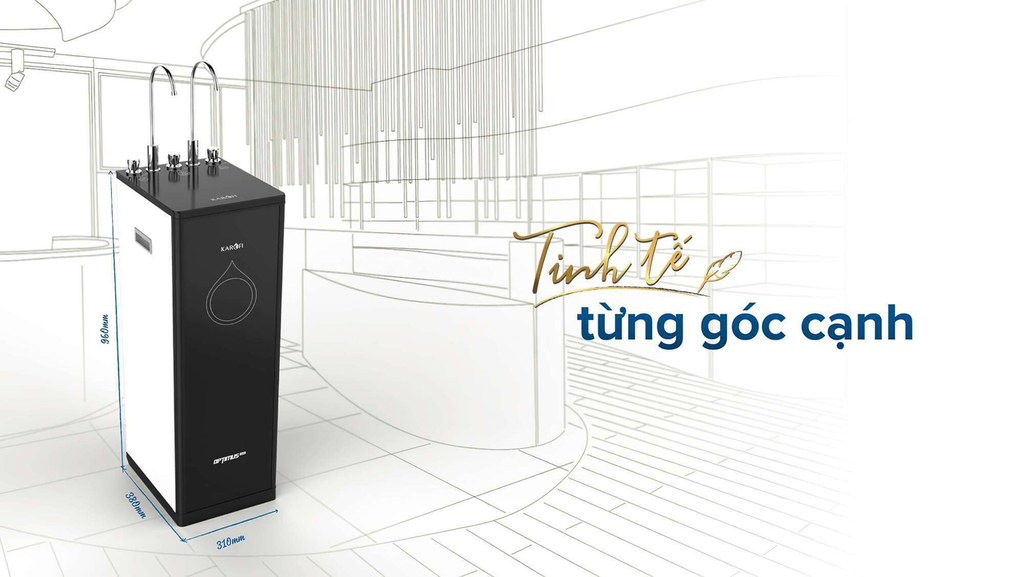 Máy lọc nước Karofi OPTIMUS DUO O-D138 có thiết kế tinh tế