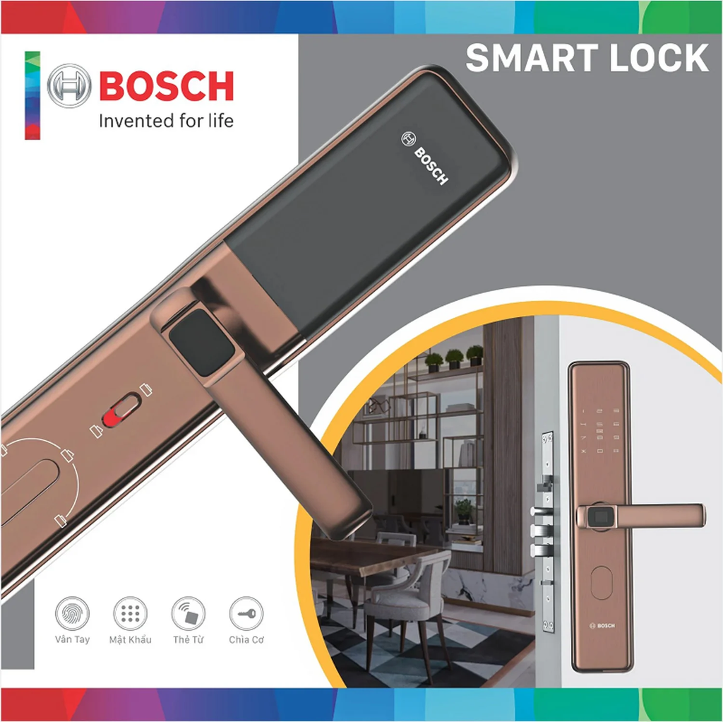 Cách lắp đặt Khóa điện tử Bosch GD.ID 30B AMBER GOLD App