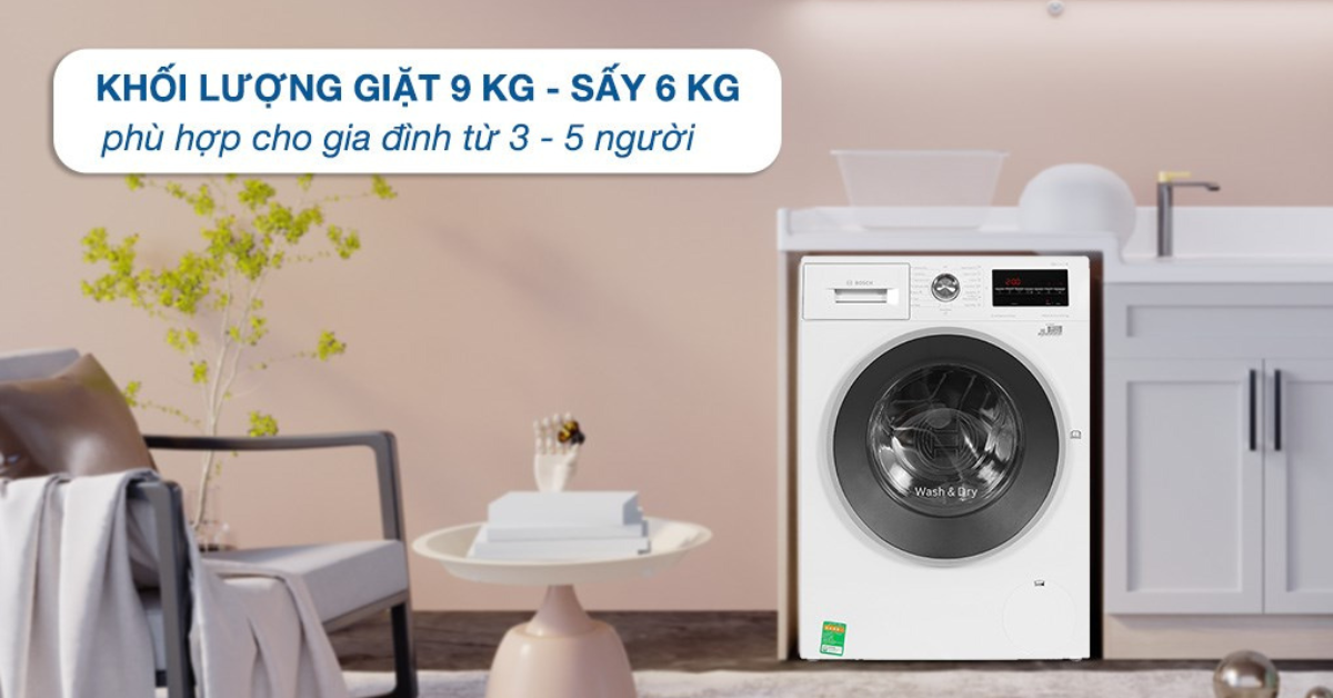 Máy giặt sấy Bosch WNA14400SG 9/6kg