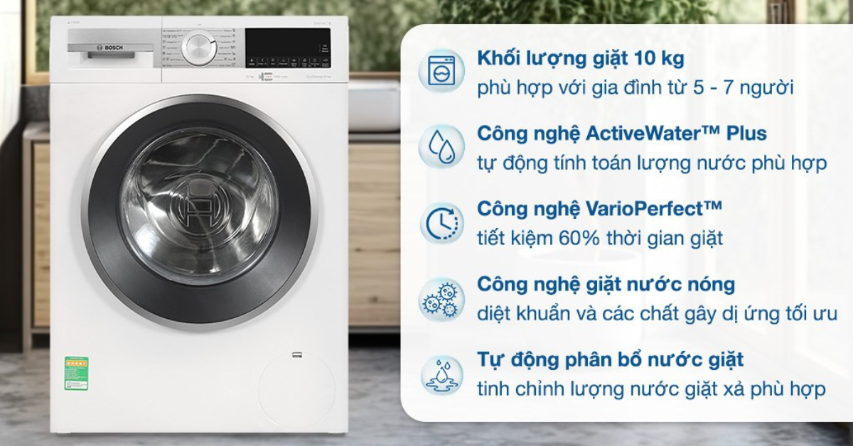 Đặc điểm nổi bật của Máy giặt Bosch WGG254A0SG 10kg - Serie 6