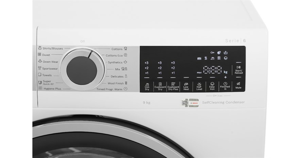 Máy sấy bơm nhiệt Bosch 9 kg WQG24570SG Series 6