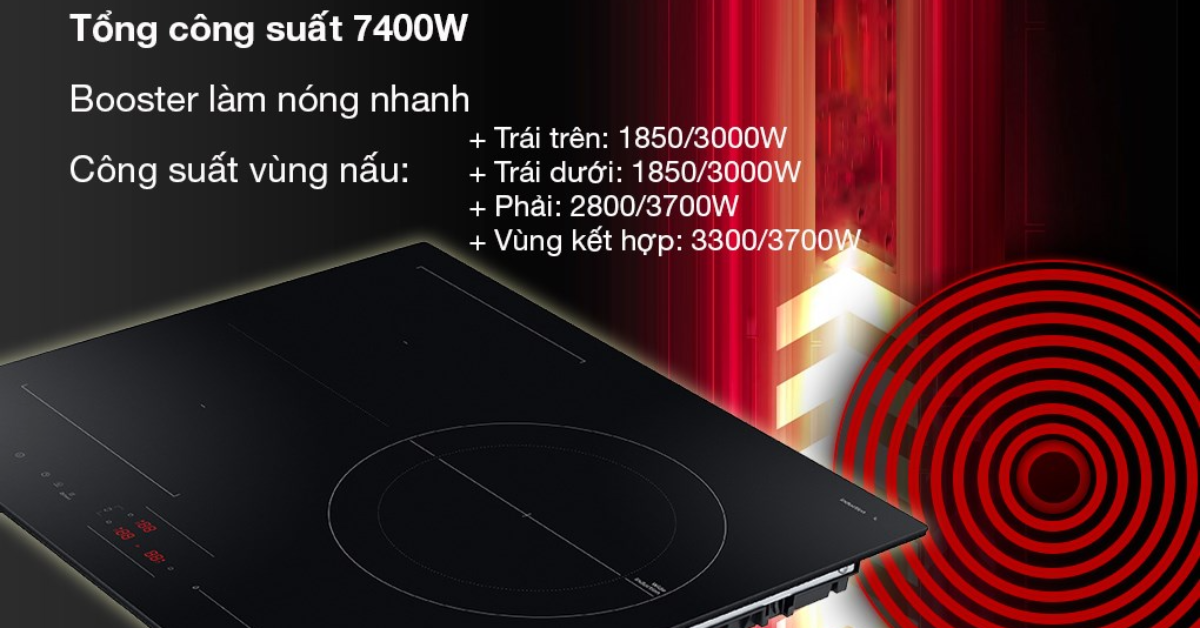 Đặc điểm nổi bật của Bếp điện từ âm Samsung NZ63B5046FK/SV