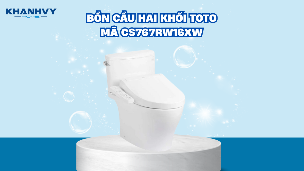 Bồn cầu hai khối TOTO mã CS767RW16XW