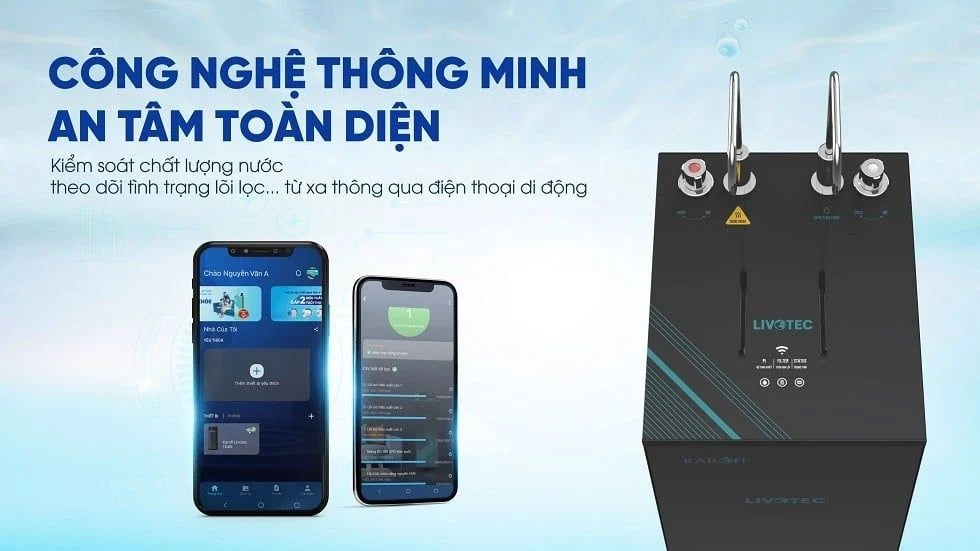Máy lọc nước Karofi Livotec TG69 nóng nguội với Công nghệ thông minh - An tâm toàn diện