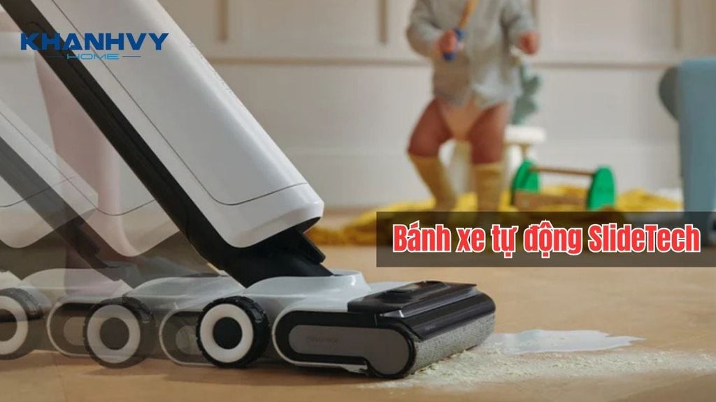 Bánh xe tự động SlideTech giúp di chuyển mượt mà, nhẹ nhàng