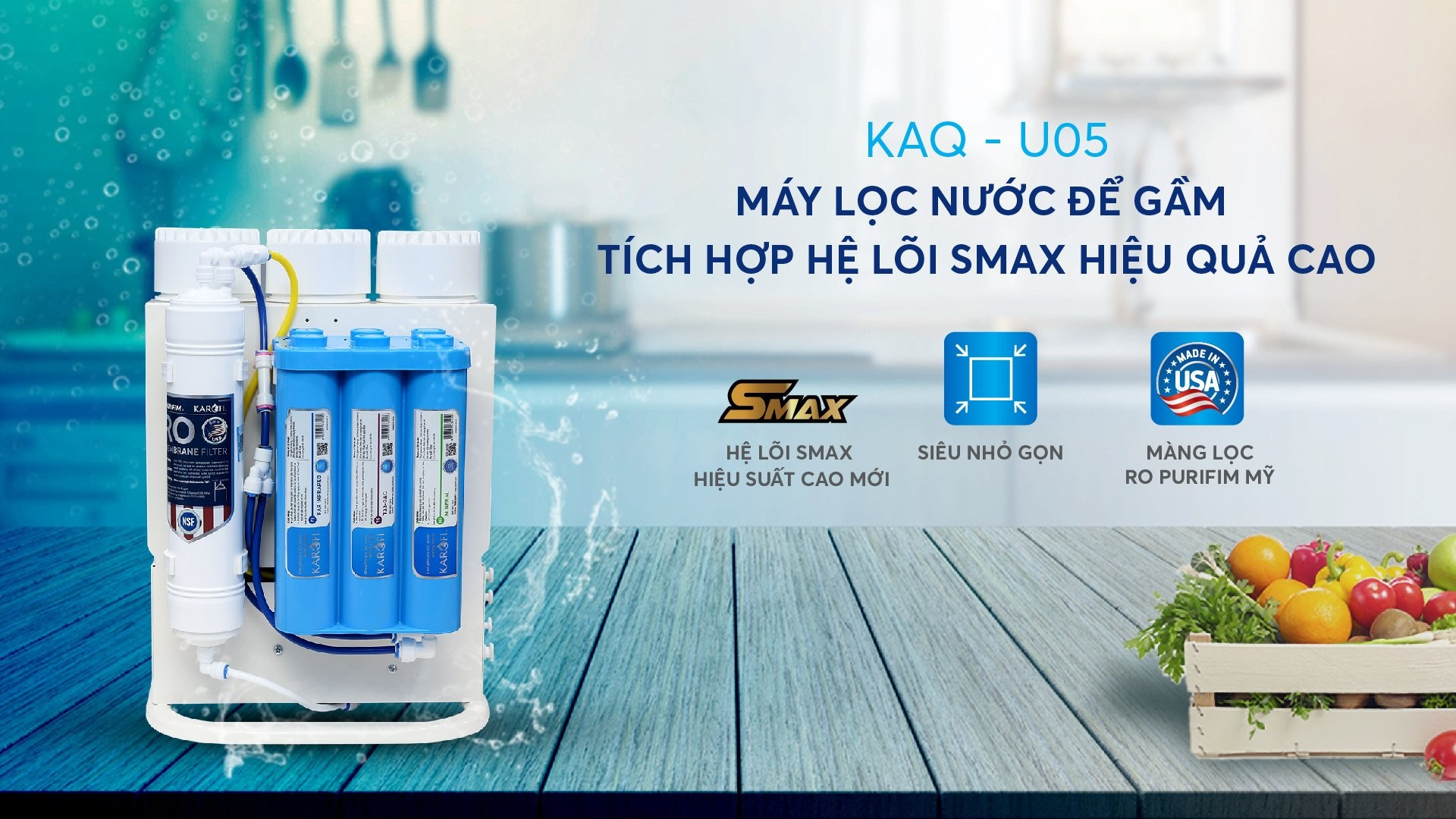 Máy lọc nước không vỏ Karofi KAQ-U05 tại Khánh Vy Home