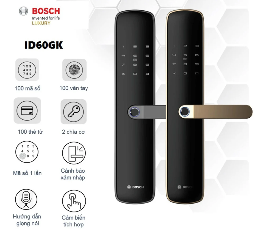 Đặc điểm nổi bật của Khóa điện tử Bosch GD.ID 60 EU AMBER GOLD