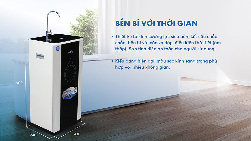 Máy lọc nước Karofi ERO100 có thiết kế bền bỉ