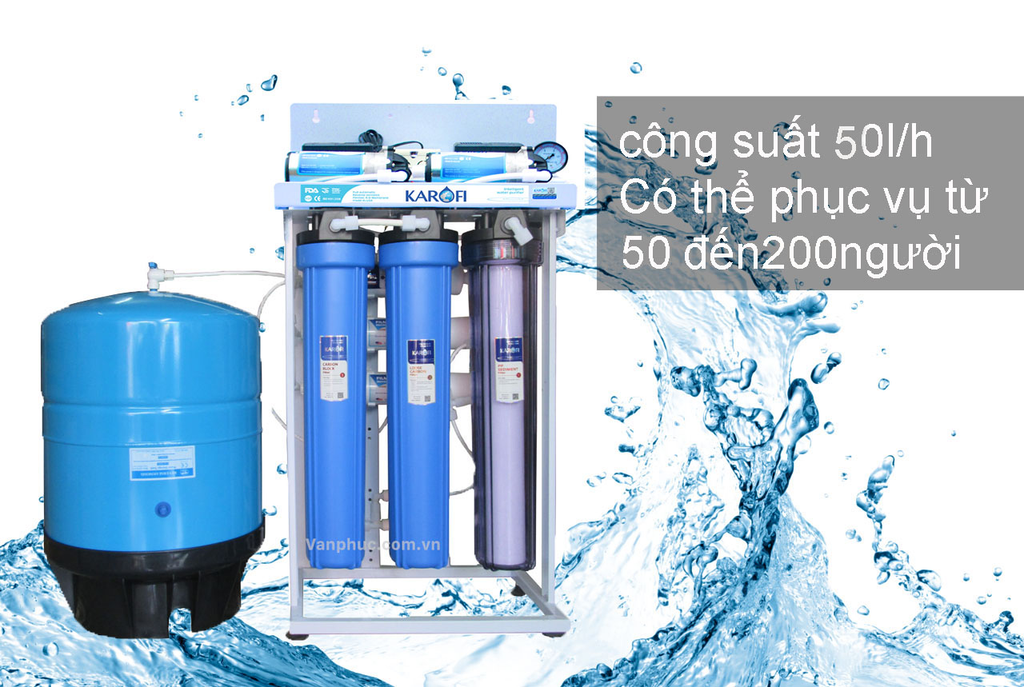 Máy lọc nước Karofi KB50 có công suất lọc lớn 50L/H