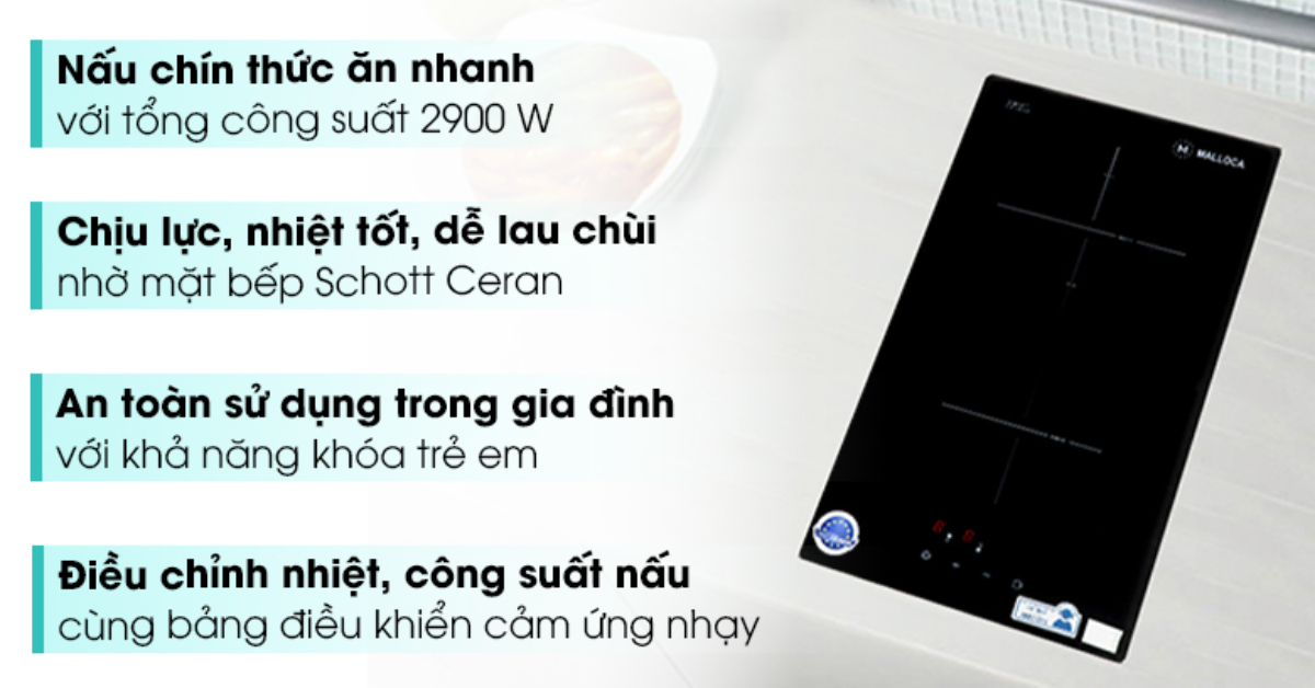 Đặc điểm nổi bật của Bếp điện domino Malloca MDR 302