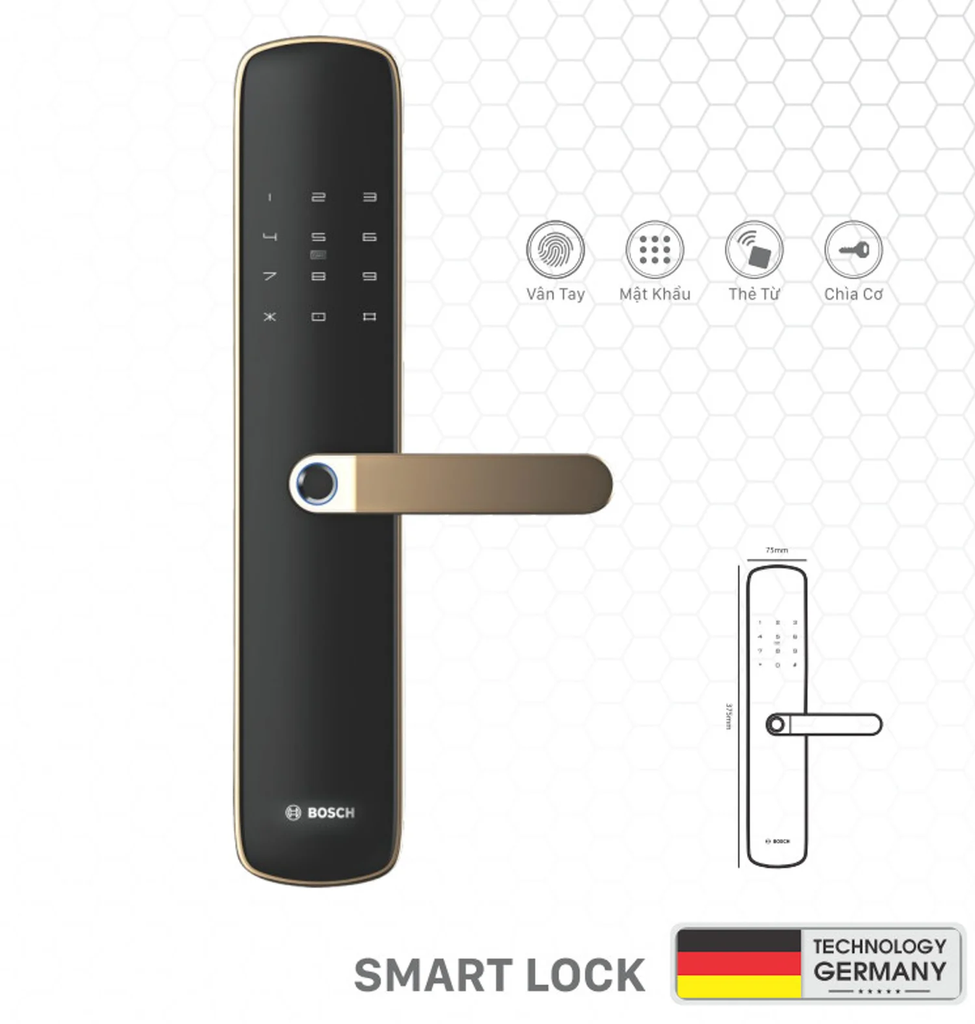 Cách sử dụng của Khóa điện tử Bosch GD.ID 60 EU AMBER GOLD