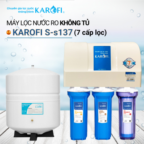 Máy lọc nước Karofi S-S137 với hệ thống 7 cấp lọc hiện đại, đa chức năng