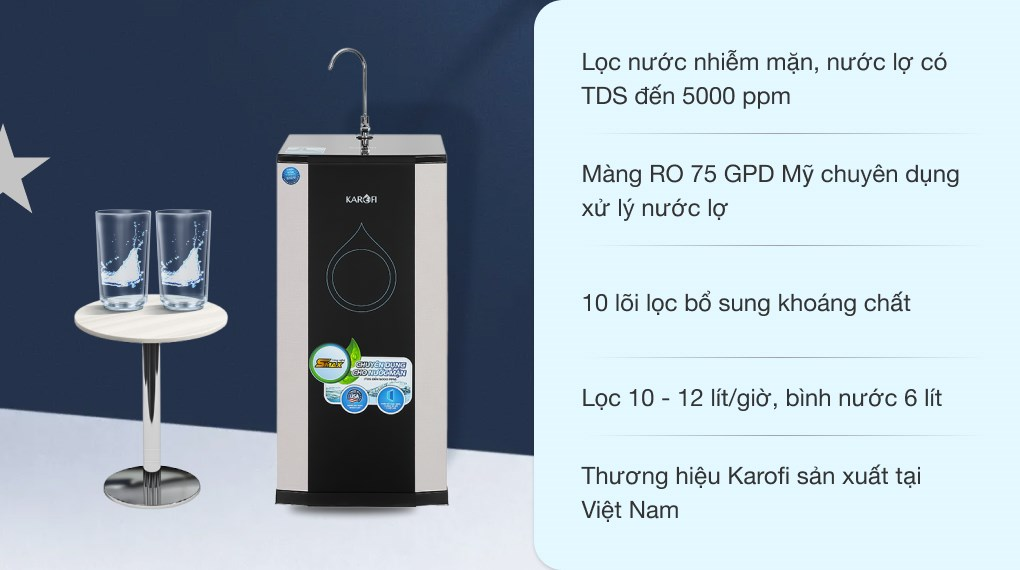 Đặc điểm nổi bật của Máy lọc nước karofi KBW100