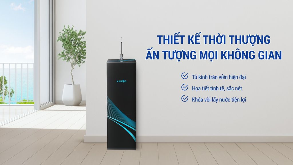 Máy lọc nước Karofi KAQ-C06 RO có thiết kế thời thượng
