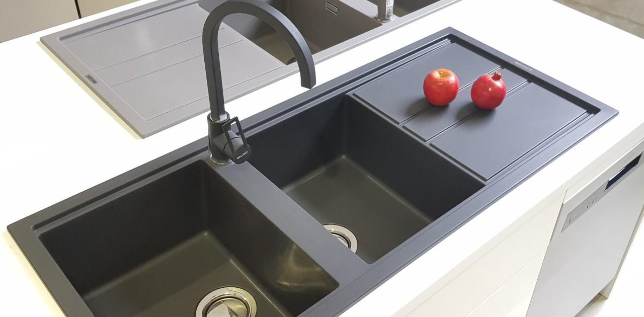 Chậu rửa chén đá hoa cương với thiết kế thông minh, tinh tế, hiện đại