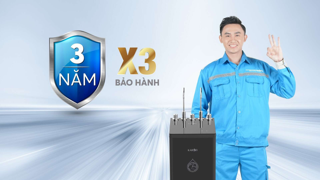 Máy lọc nước nóng lạnh Karofi KAD-D66 bảo hành lên đến 3 năm