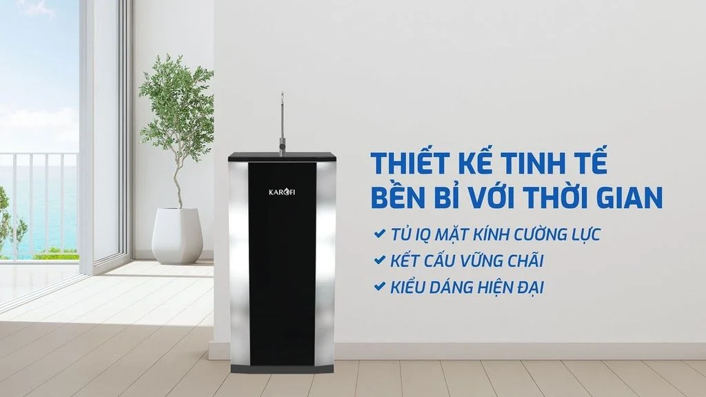 Máy lọc nước Karofi KSI90 PRO RO có thiết kế vững chãi, bền bỉ