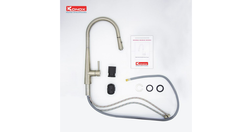 Sản phẩm đi kèm các phụ kiện cao cấp như dây cấp nước Neoperl Thụy Sỹ chống xoắn, chịu nhiệt tốt