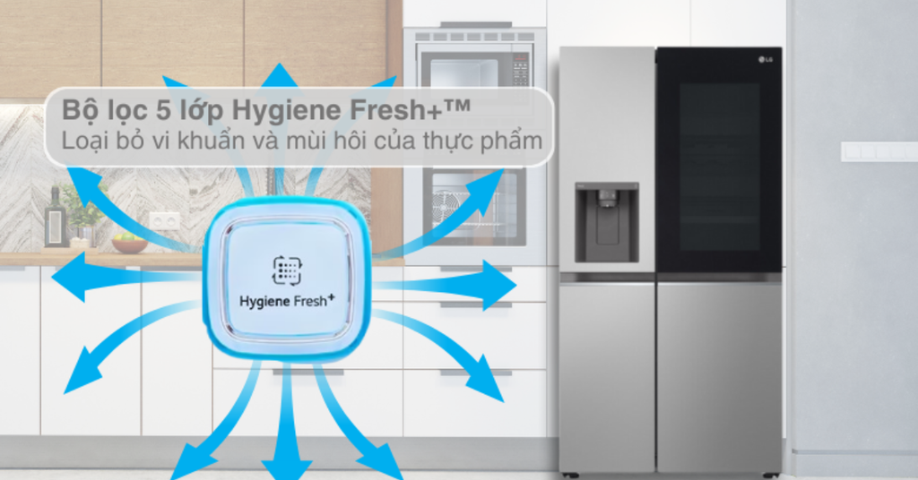 Bộ lọc 5 lớp Hygiene Fresh+™ khử mùi và diệt khuẩn hiệu quả