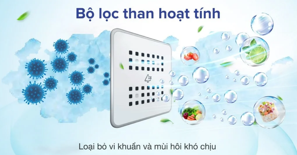 Bộ lọc than hoạt tính khử mùi, giữ không khí trong lành