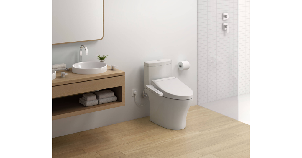 Bàn cầu hai khối TOTO CS818DW6 nắp rửa điện tử WASHLET