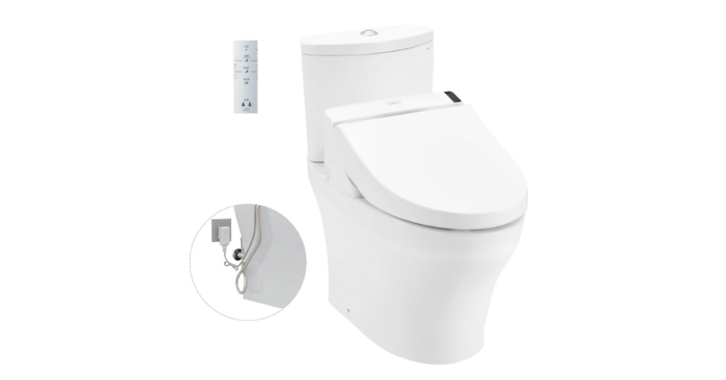 Bàn cầu hai khối TOTO CS838DW6 nắp rửa điện tử WASHLET