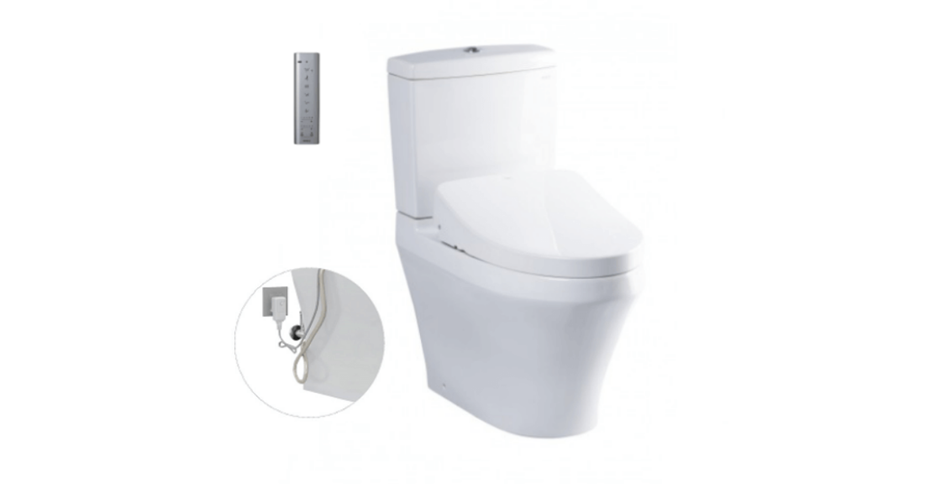 Bàn cầu hai khối TOTO CS945DNW11 nắp rửa điện tử WASHLET