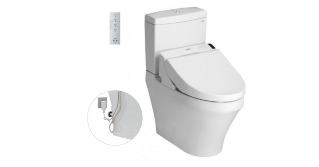 Bàn cầu hai khối TOTO CS945DNW6 nắp rửa điện tử WASHLET