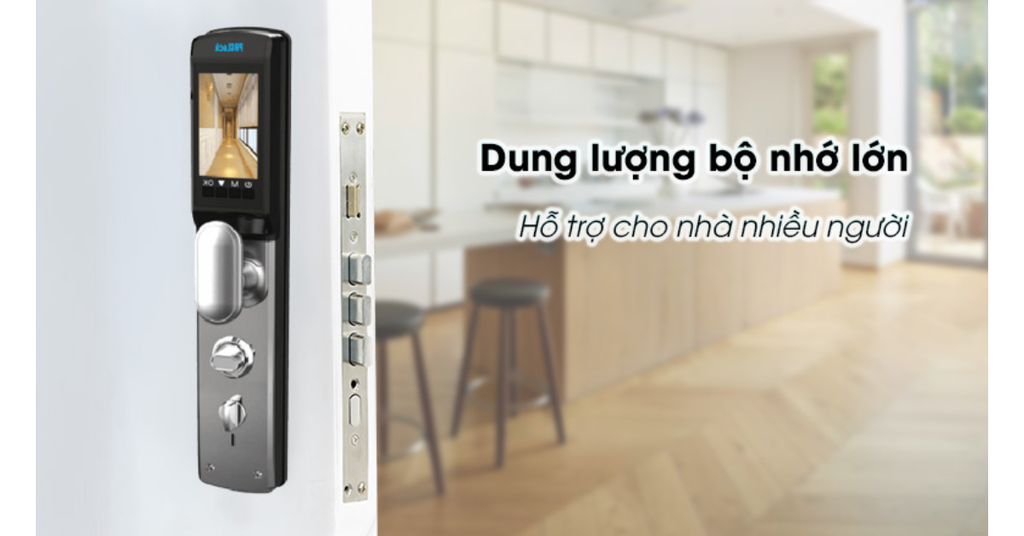 Khóa vân tay PHGlock FPC6080 có dung lượng bộ nhớ lớn giúp hỗ trợ cho nhà nhiều người