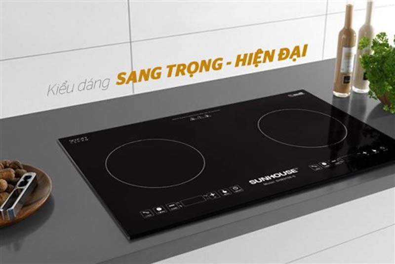 Bếp điện bếp từ Sunhouse với kiểu dáng hiện đại