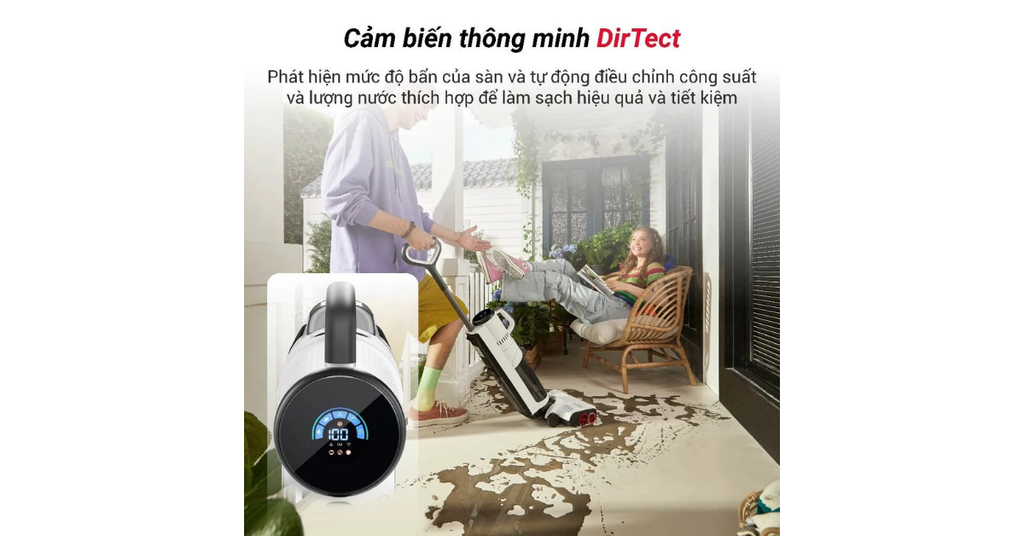 Cảm biến thông minh DirTect tự động điều chỉnh công suất và lưu lượng nước