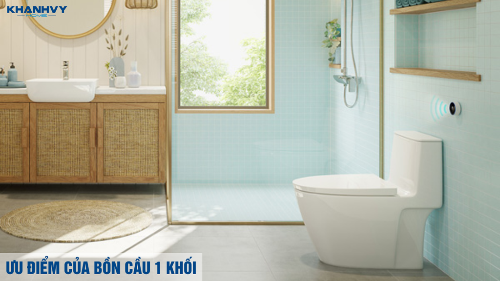 Bồn cầu 1 khối có nhiều ưu điểm vượt trội