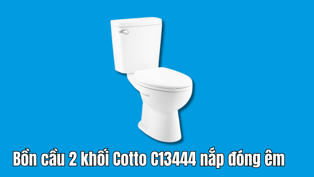 Bồn cầu 2 khối Cotto C13444 nắp đóng êm hiện đại