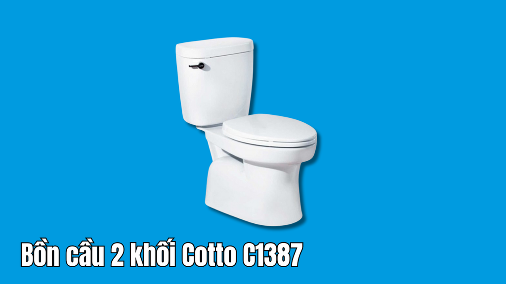 Bồn cầu 2 khối Cotto C1387 - Chất lượng tốt