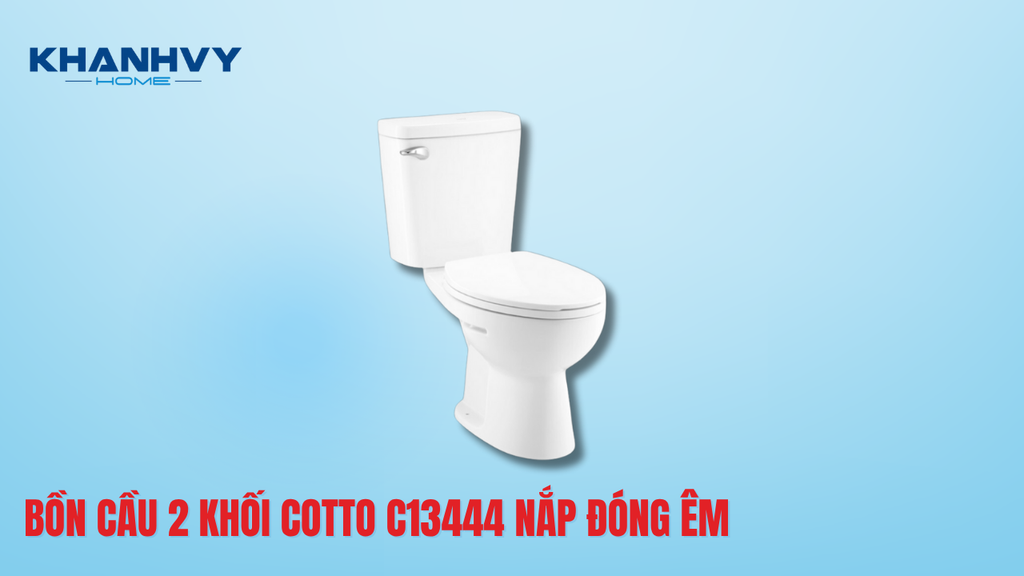Bồn cầu 2 khối Cotto C13444 nắp đóng êm