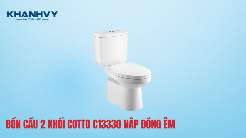 Bồn cầu 2 khối Cotto C13330 nắp đóng êm