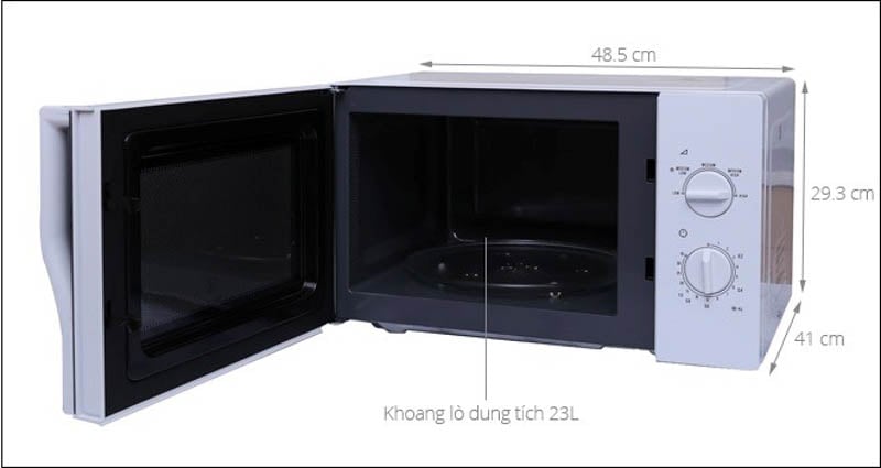 Kích thước ngoài của lò vi sóng