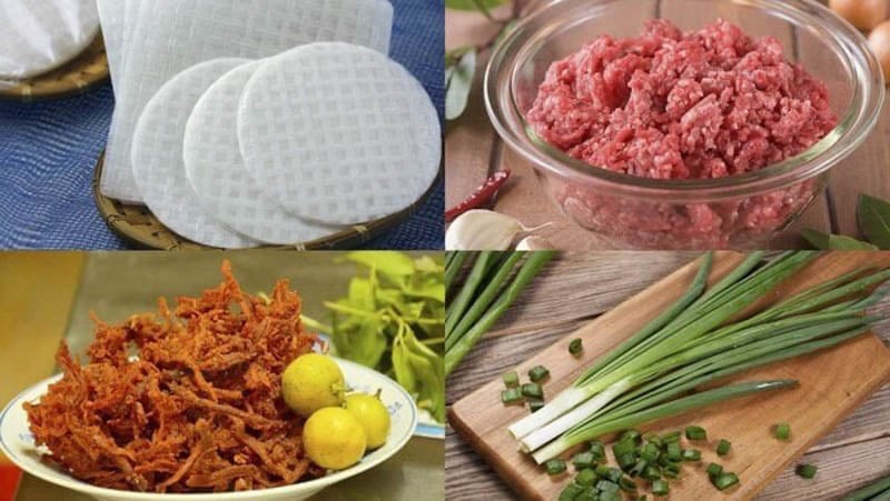 Nguyên liệu làm món bánh tráng nướng