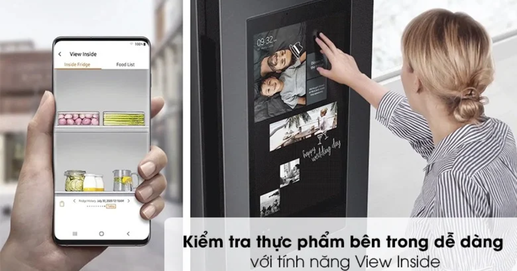 Camera quan sát bên trong tủ và quản lý thực phẩm thông minh