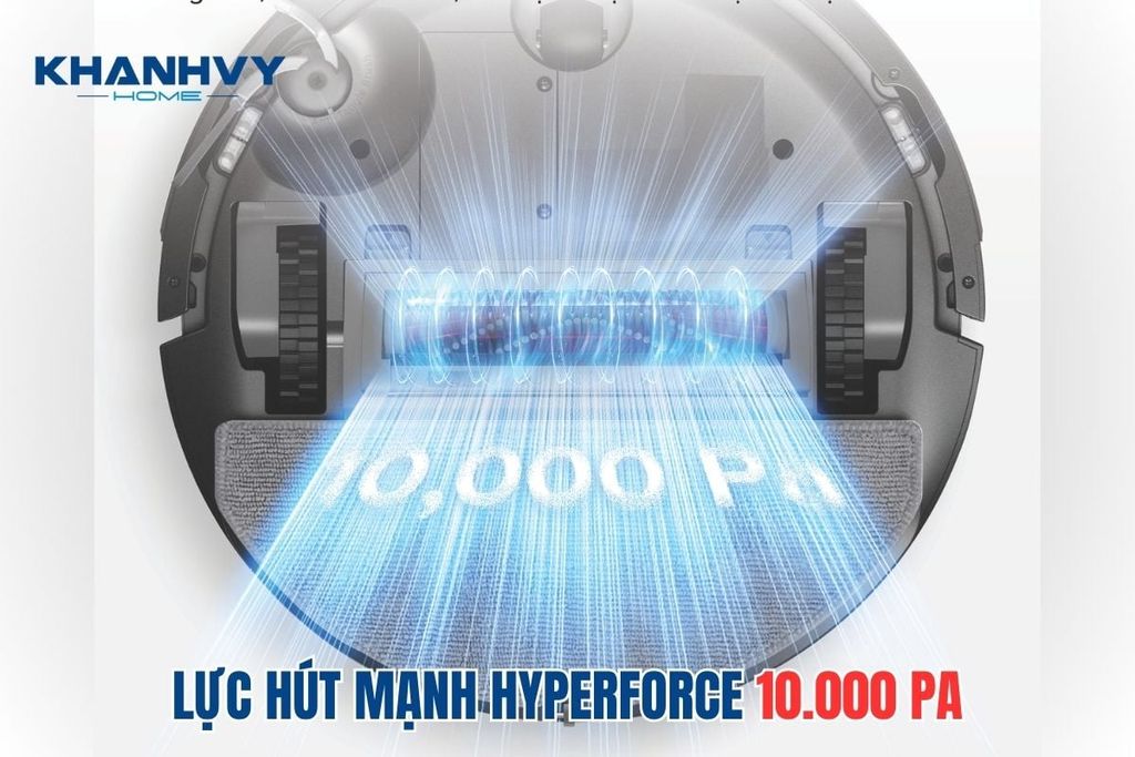 Roborock Q10 VF sở hữu lực hút lên đến 10.000 Pa
