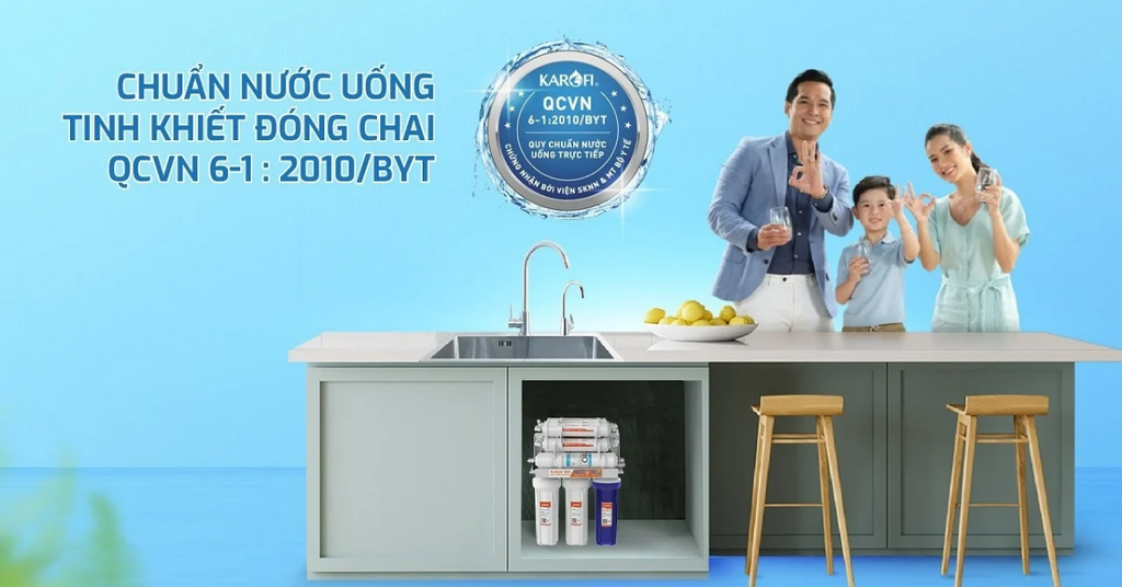 Đạt chuẩn nước uống tinh khiết đóng chai QCVN 6-1:2010/BYT